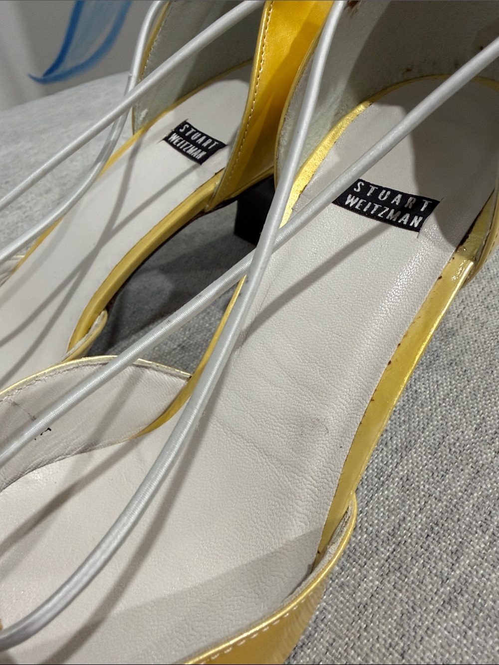 Stuart Weitzman Yellow Kitten Heels - Picture 3 of 7